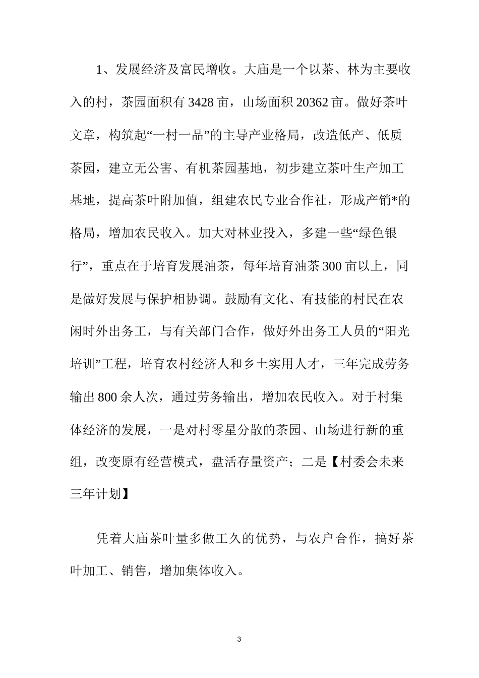村级未来三年发展规划_第3页