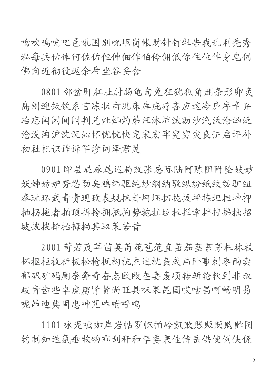 通用规范汉字表2013年_第3页