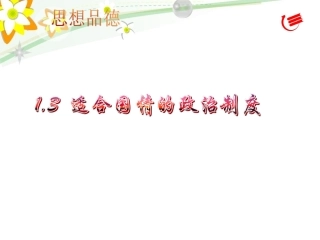 适合国情的政治制度