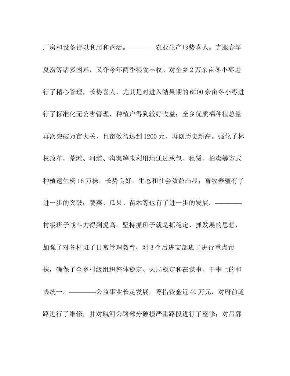 乡镇党委政府年工作总结及年工作计划_第2页