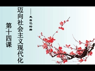 迈向社会主义现代化