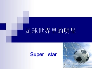 足球世界里的明星