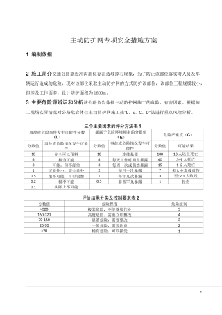 某公路边坡主动防护网施工安全措施