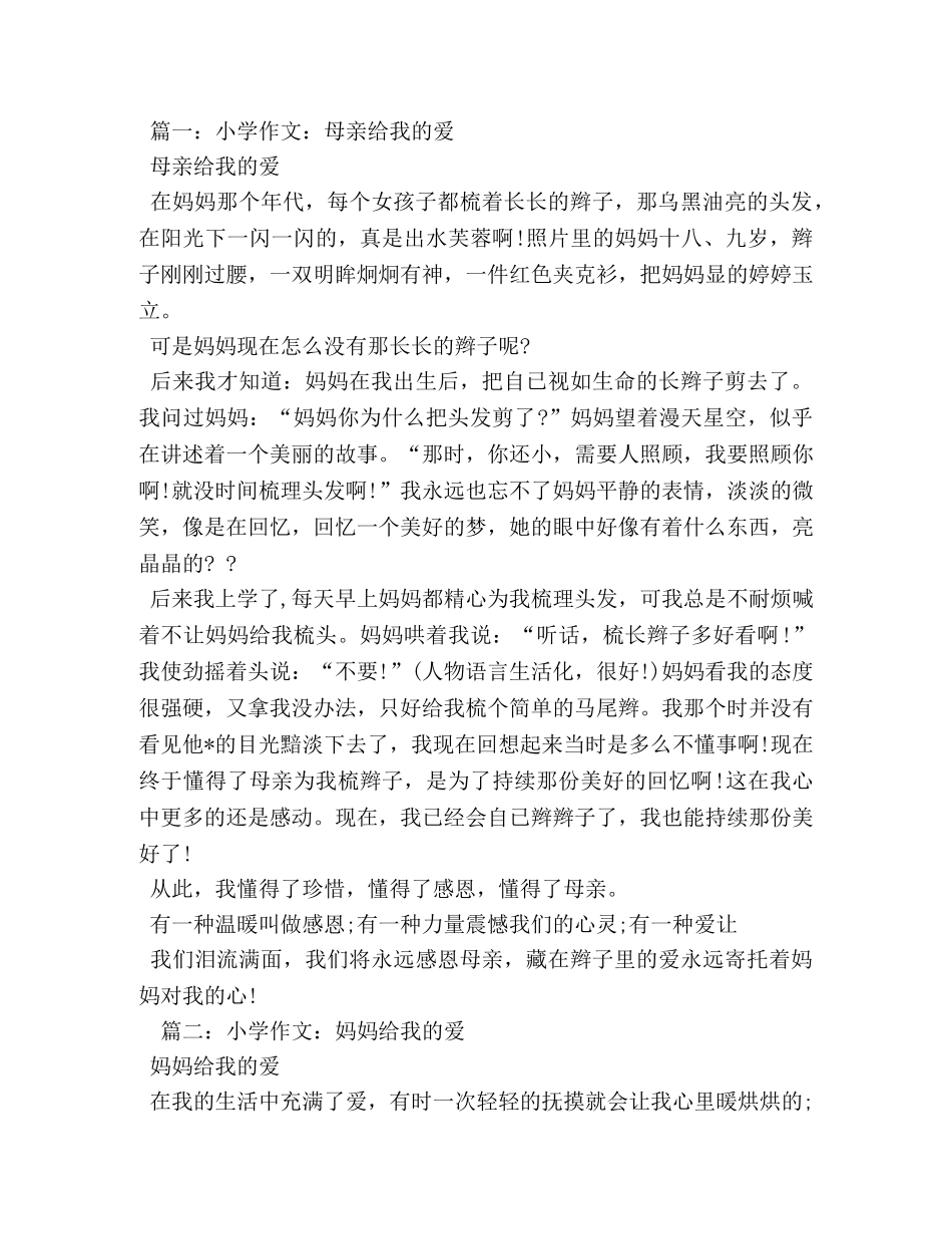 谁给我的爱作文 _第2页