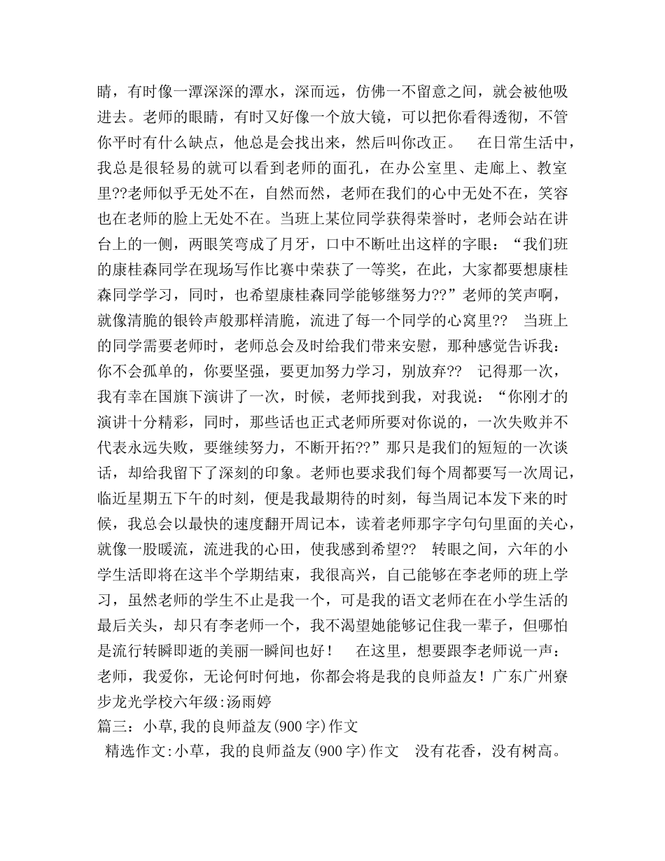 描写我的良师益友的说明文作文 _第3页