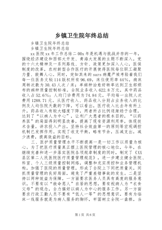 乡镇卫生院年终总结 (11)