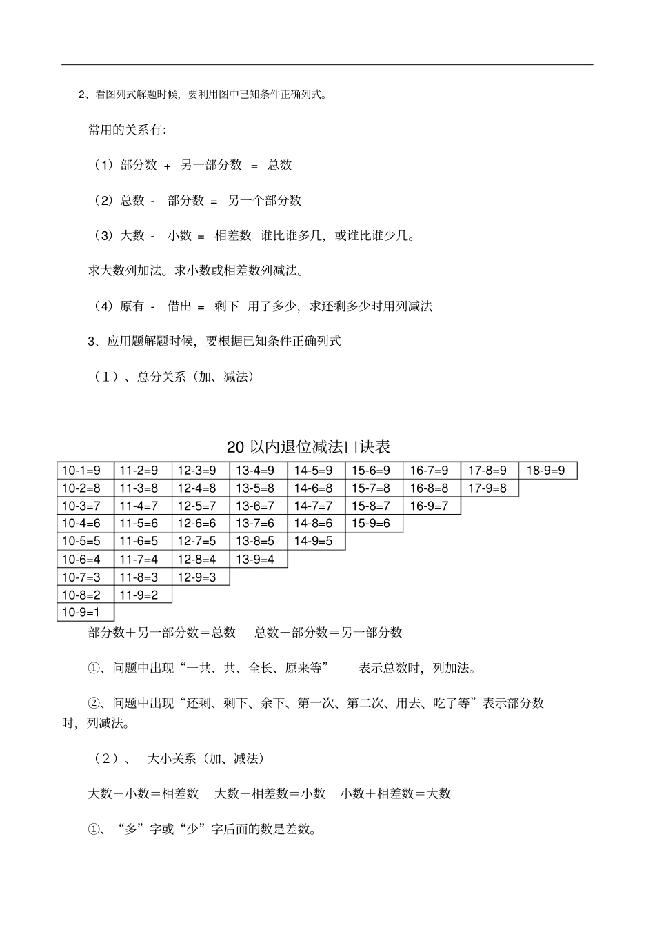 一年级下册数学期末复习资料_第3页