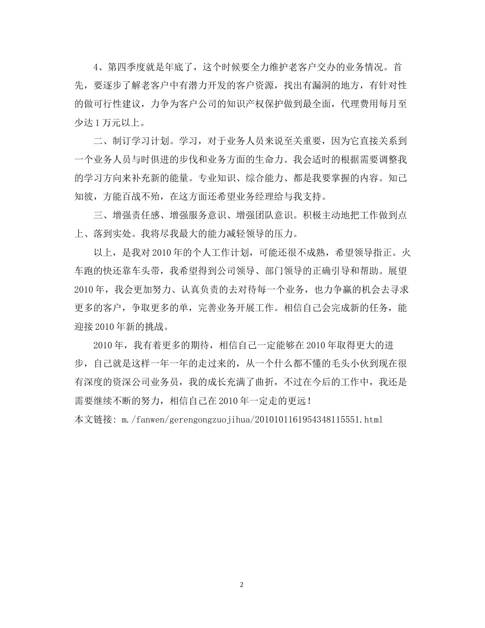 业务员工作计划22_第2页