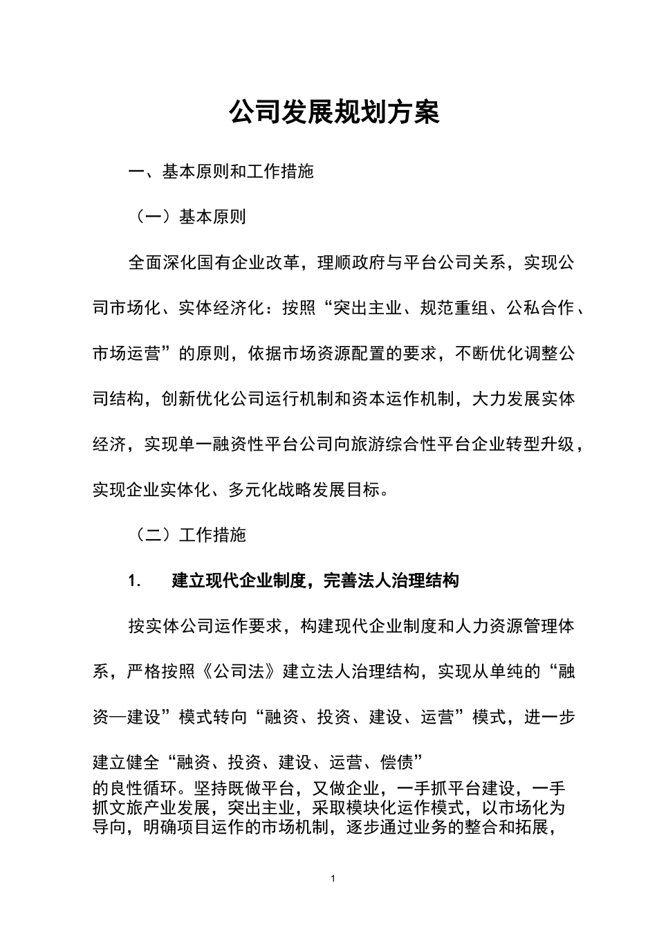 公司发展规划方案_第1页