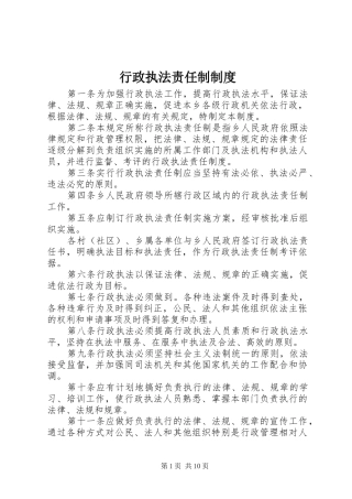 行政执法责任制制度