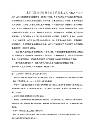 上消化道癌筛查和早诊早治技术方案