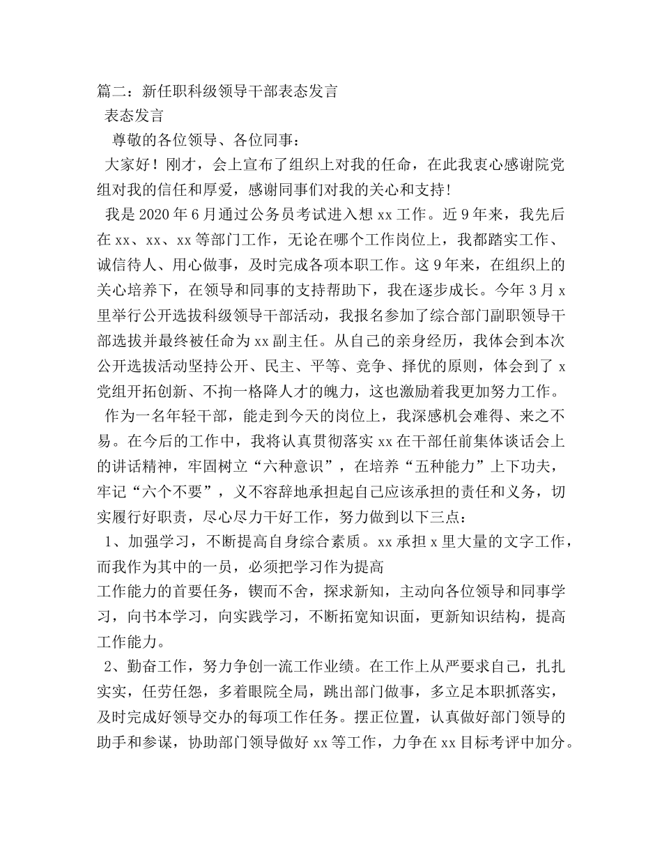 副主任任职表态发言稿 _第2页