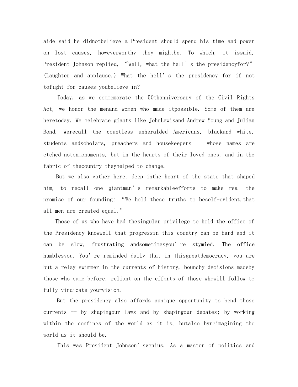 美国总统在民权峰会上的主旨英语演讲稿 _第2页