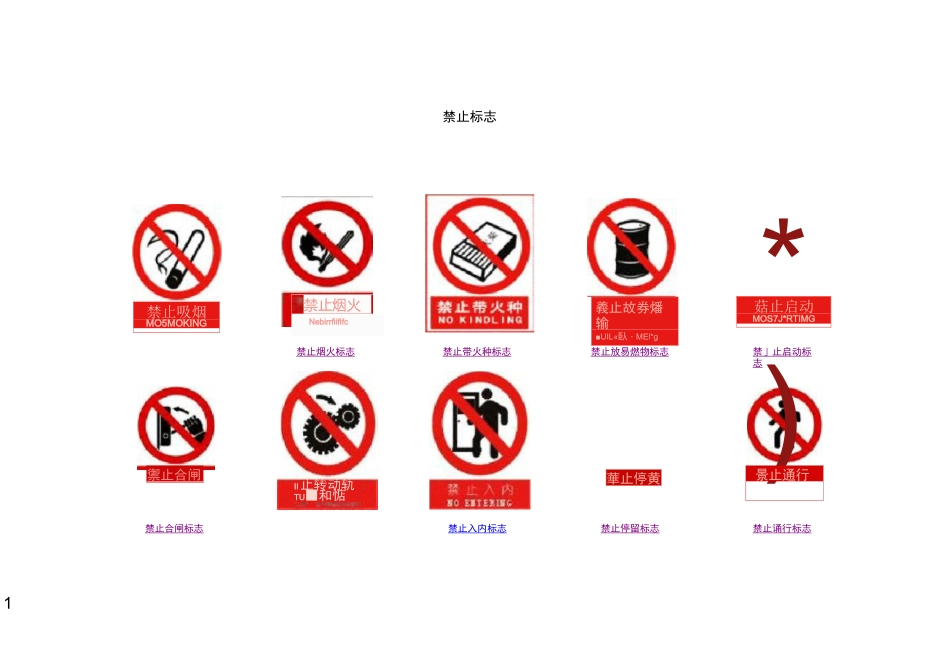 常用安全标志-禁止标志_第1页