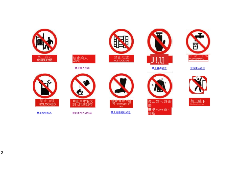常用安全标志-禁止标志_第2页
