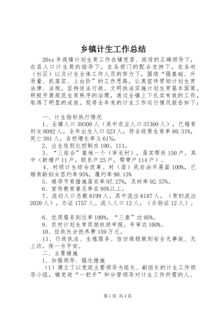 乡镇计生工作总结 (13)