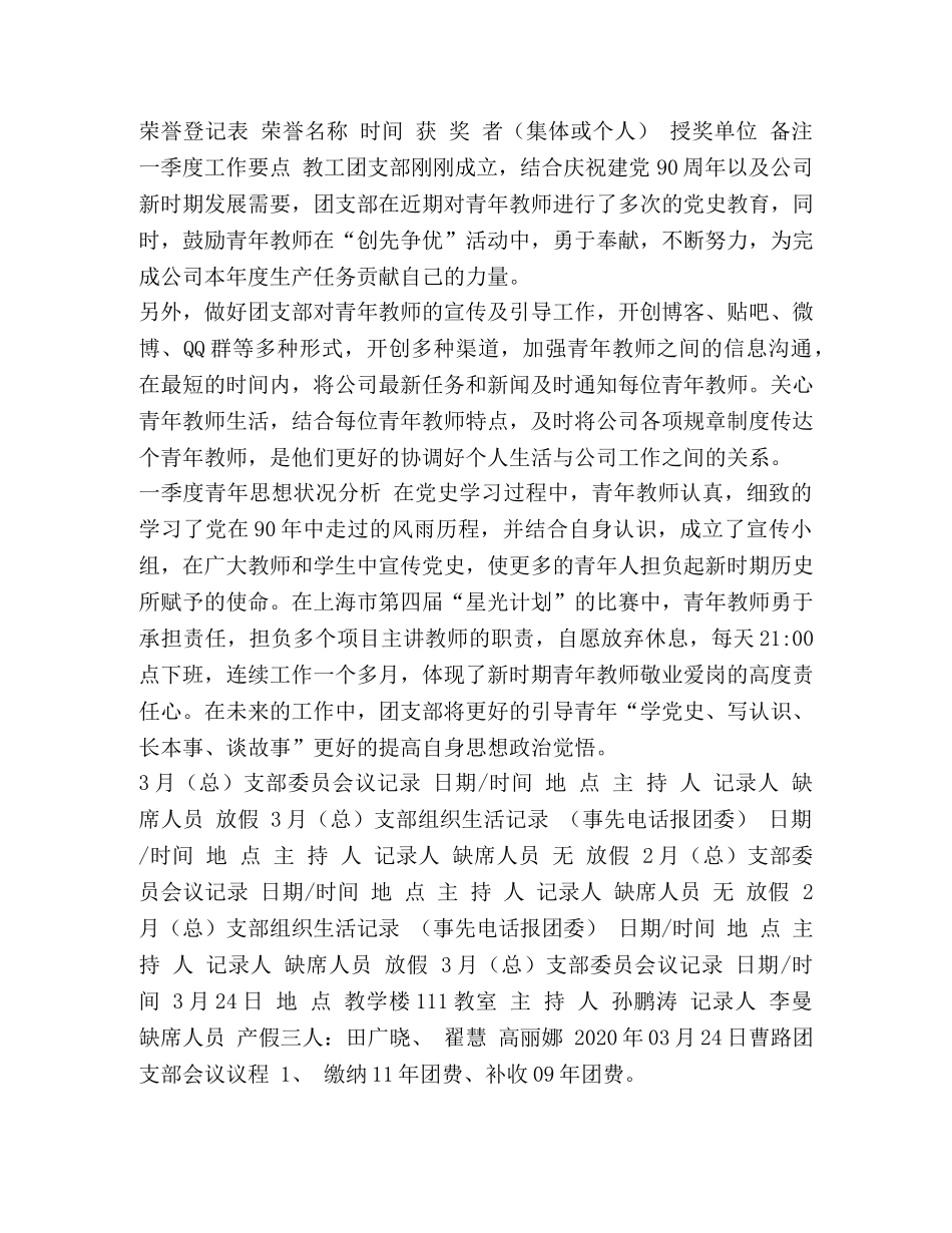 某公司团(总)支部工作手册_支部手册 _第2页