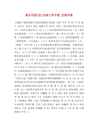 某公司团(总)支部工作手册_支部手册 