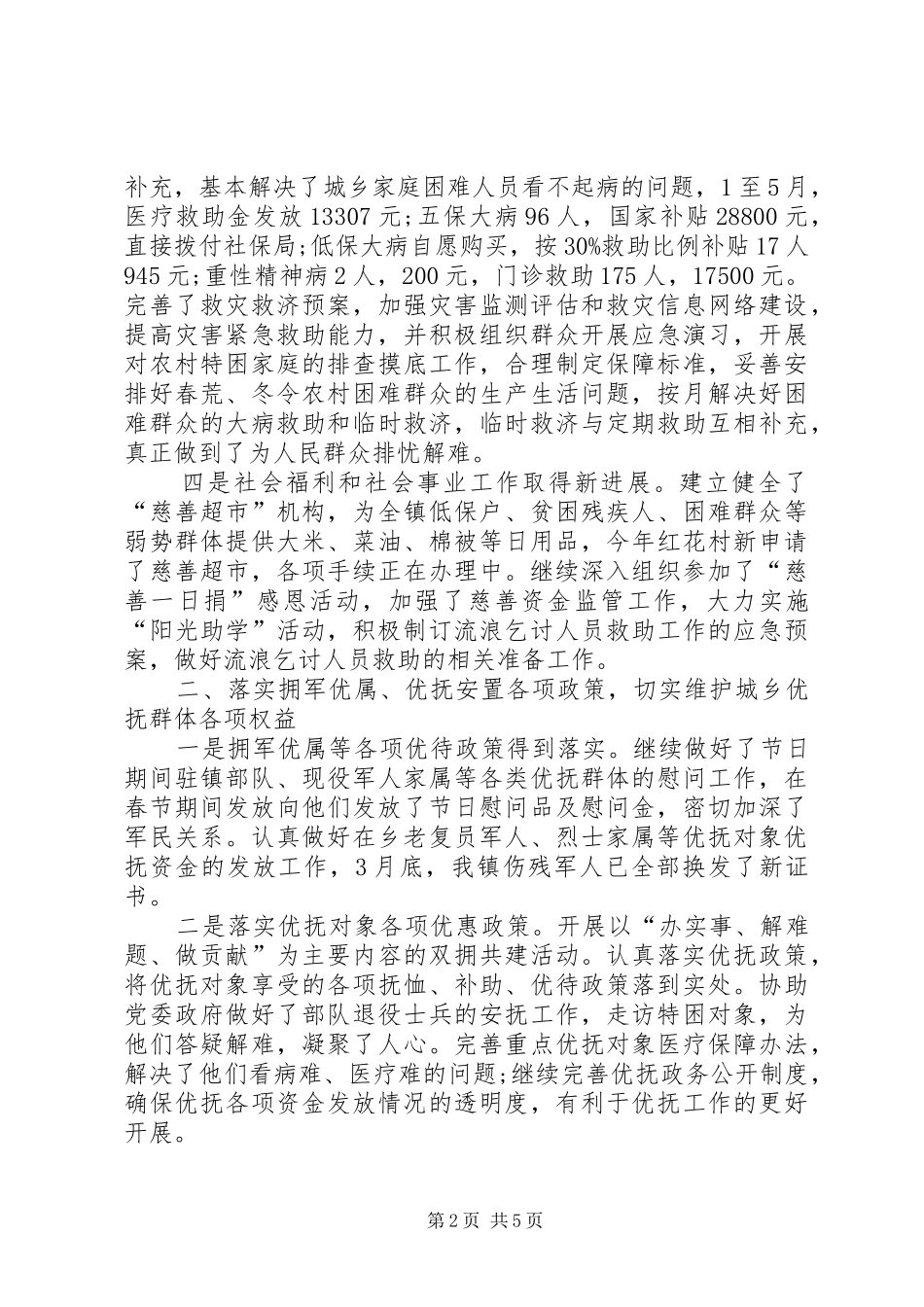 乡镇民政办半年工作总结_第2页