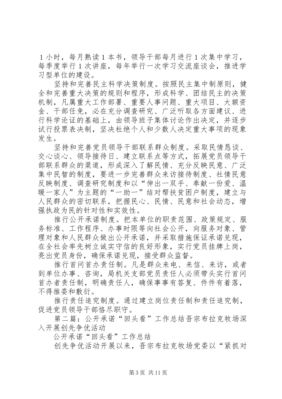 党员公开承诺回头看工作总结_第3页