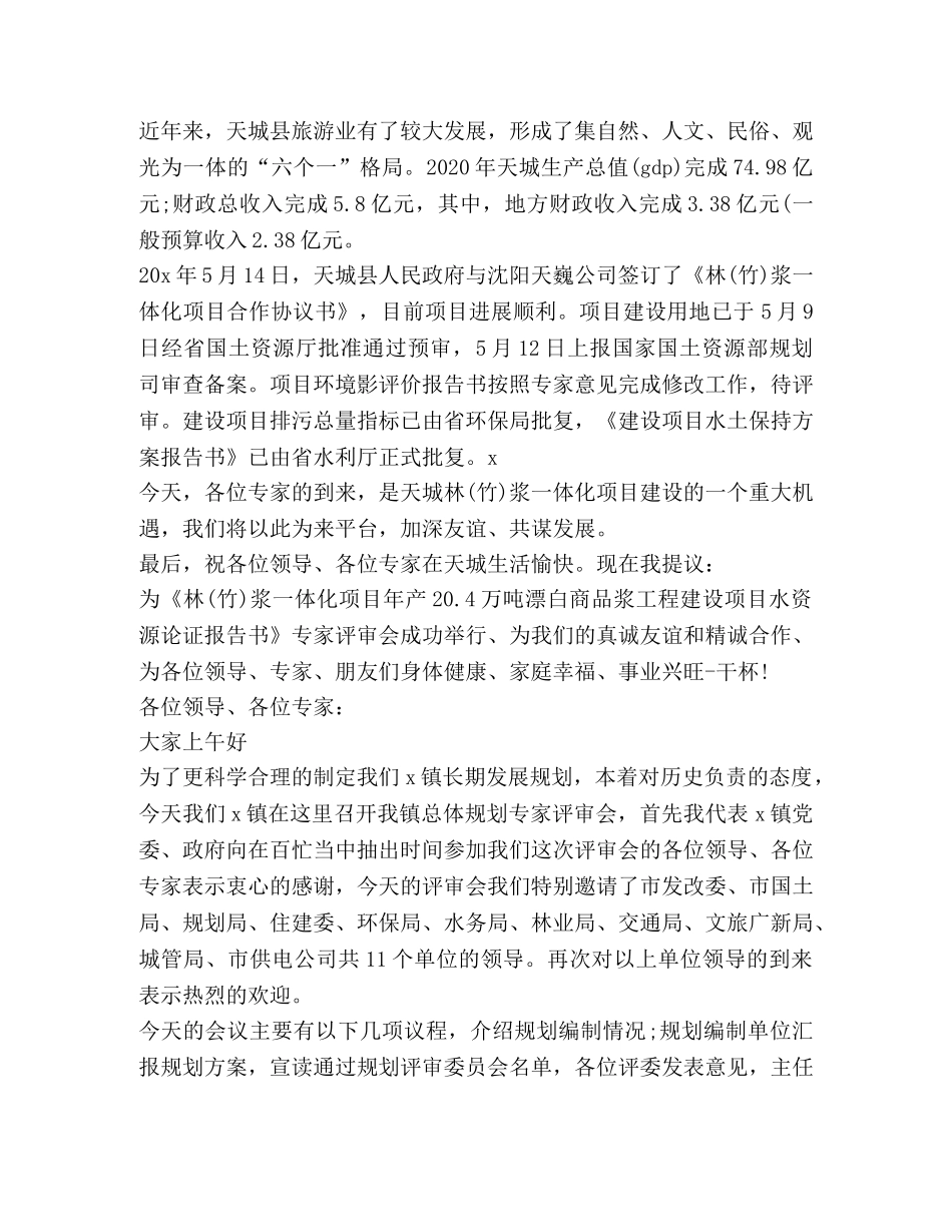 关于项目评审会发言 _第2页