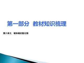 2017湖南中考化学面对面教材知识梳理课件：第六单元碳和碳的氧化物