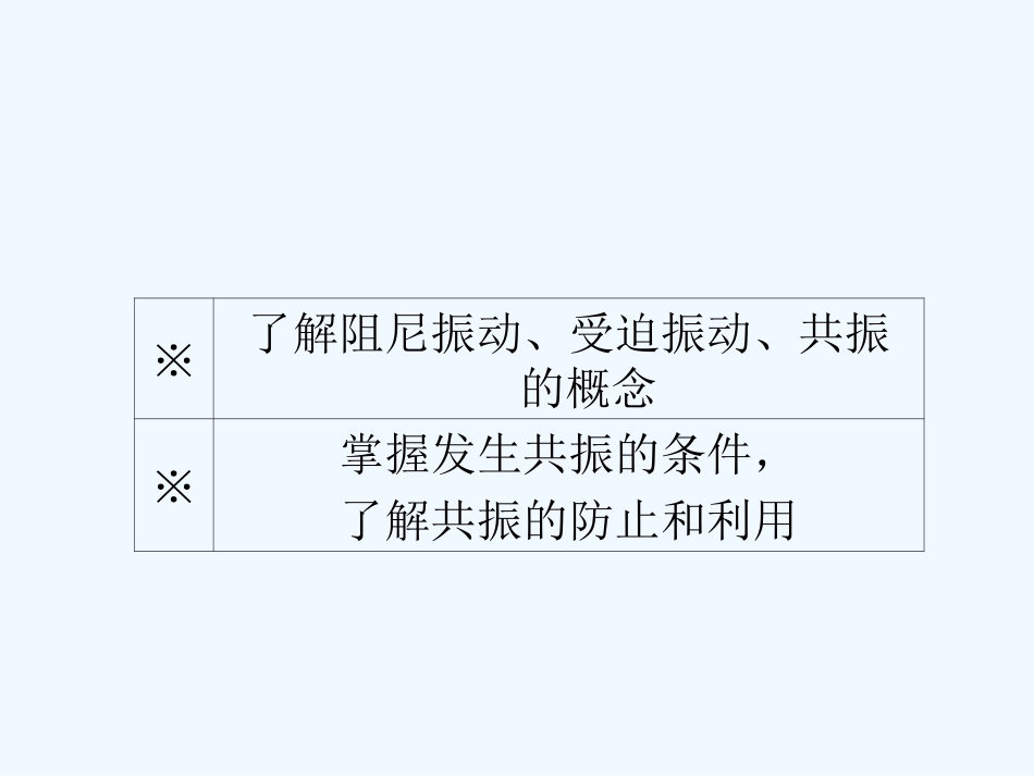 【成才之路】高中物理 第十一章  机械振动 第五节  外力作用下的振动学案课件 新人教版选修3-4_第3页