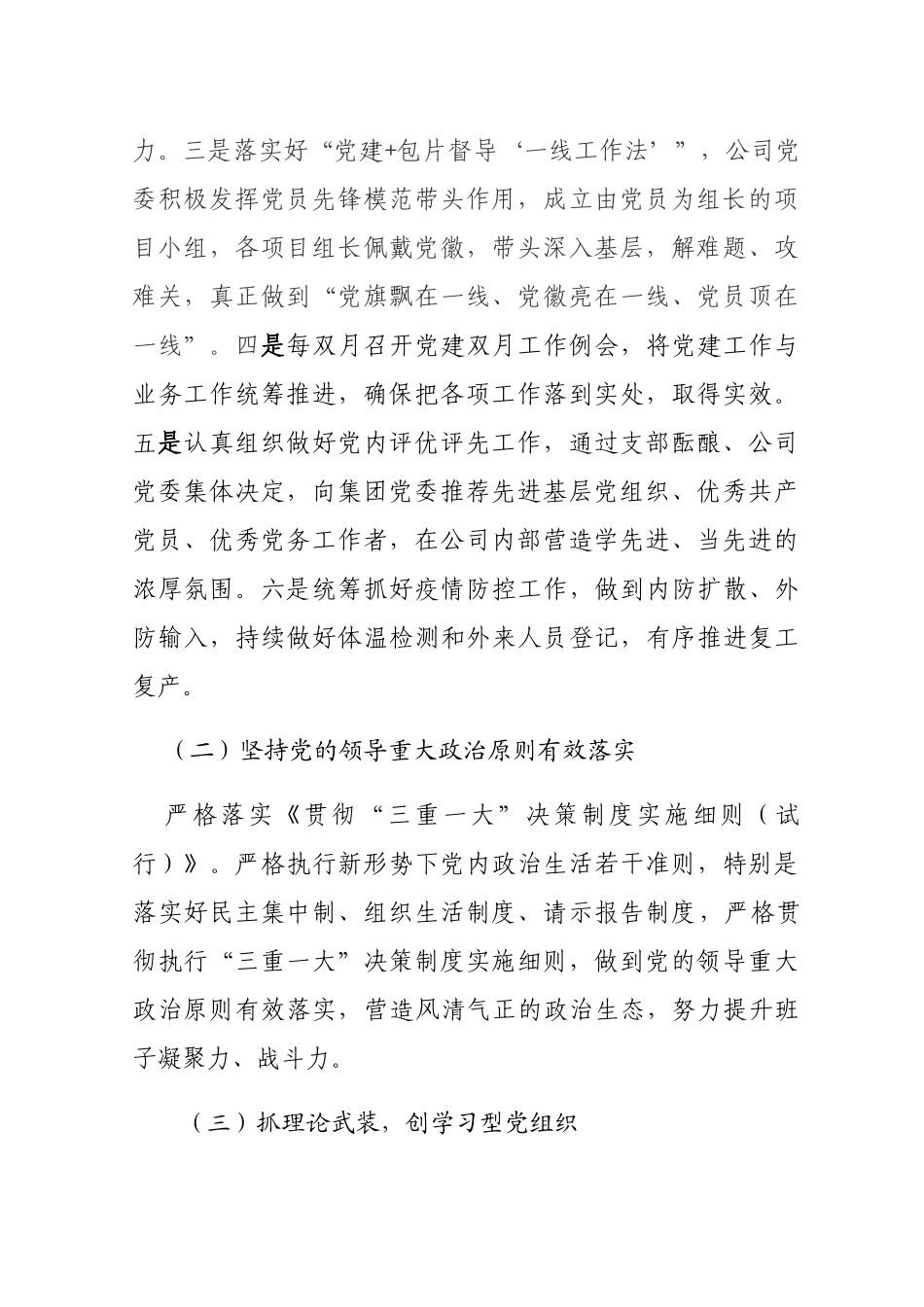 公司党委2020年度党建工作总结_第2页