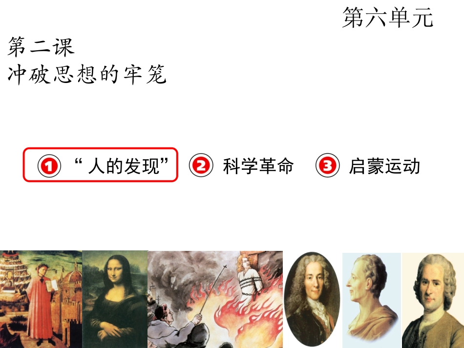 （人教版）八年级下册：第六单元第二课“人的发现”_第1页