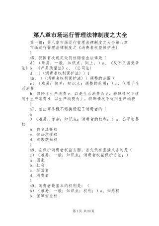 第八章市场运行管理法律制度之大全