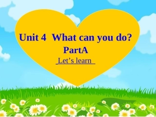 五上Unit4ALet'slearn课件