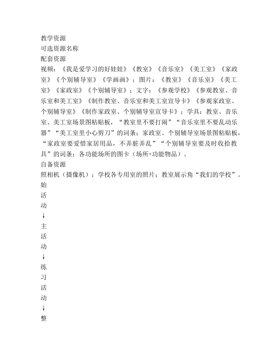 培智学校生活适应 我的学校 _第2页