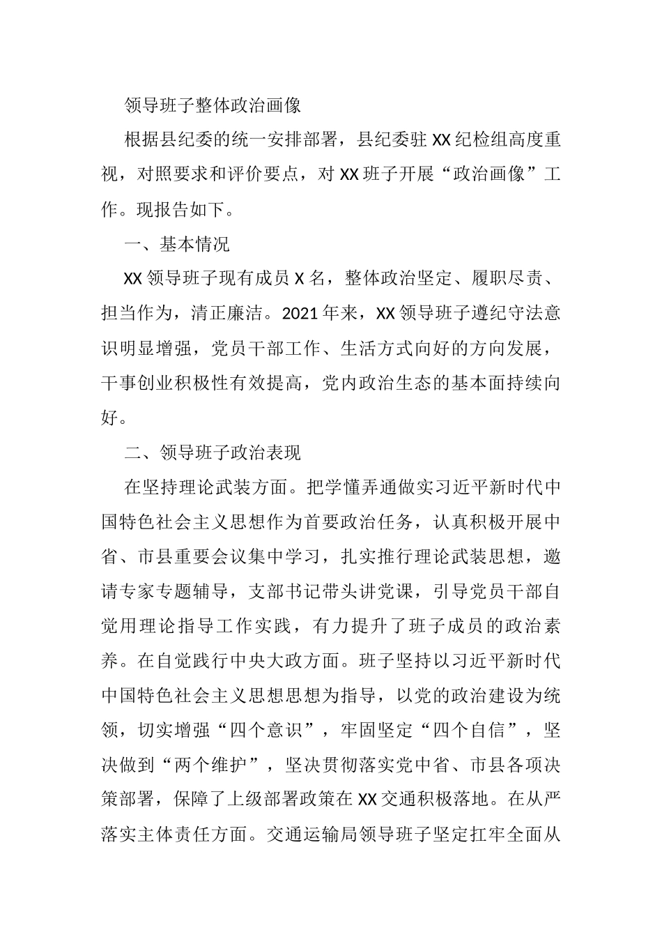 领导班子整体政治画像_第1页
