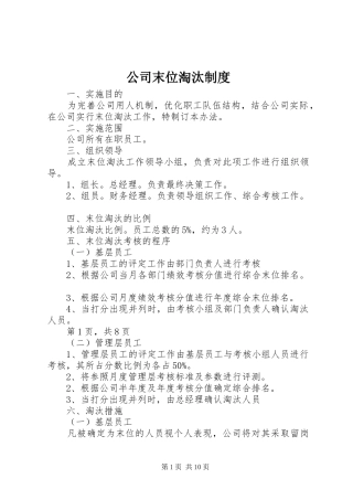 公司末位淘汰制度