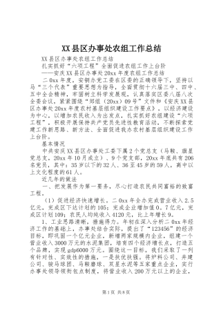 XX县区办事处农组工作总结 (3)