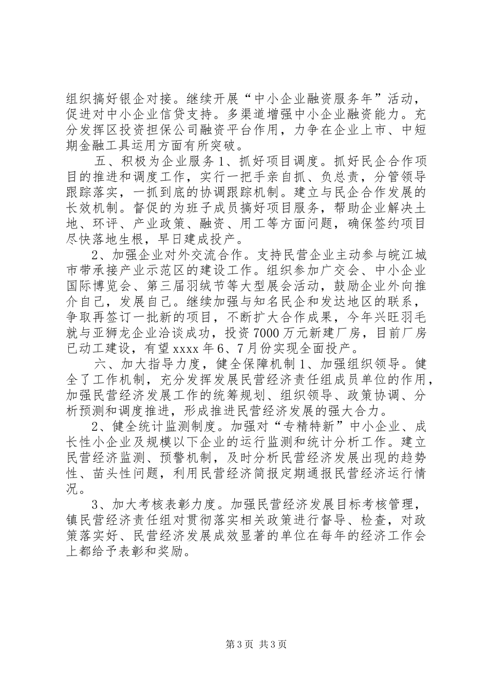 乡镇民营经济工作总结_第3页