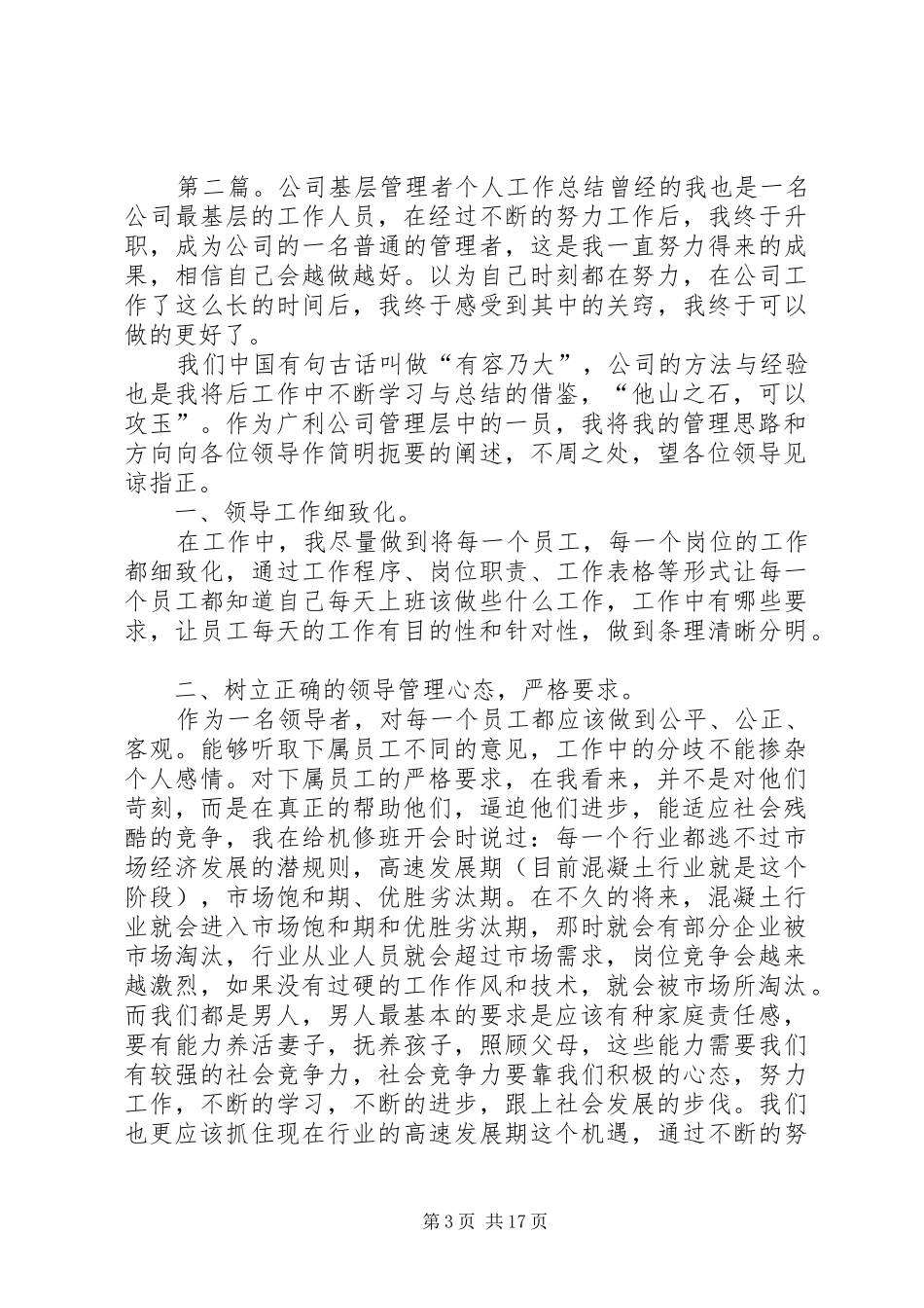 公司管理者个人工作总结 (3)_第3页