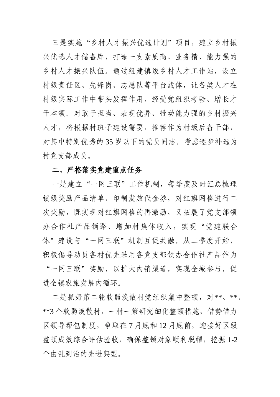 乡镇：党委书记抓基层党建工作问题清单_第3页