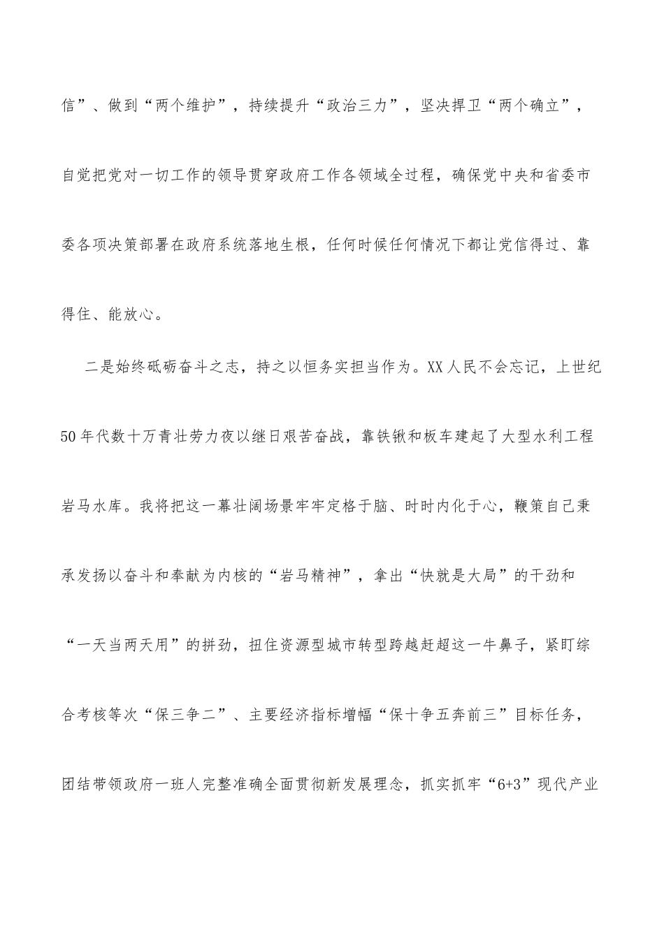 新任市长任职表态发言_第3页