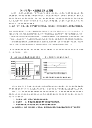 经济生活主观题