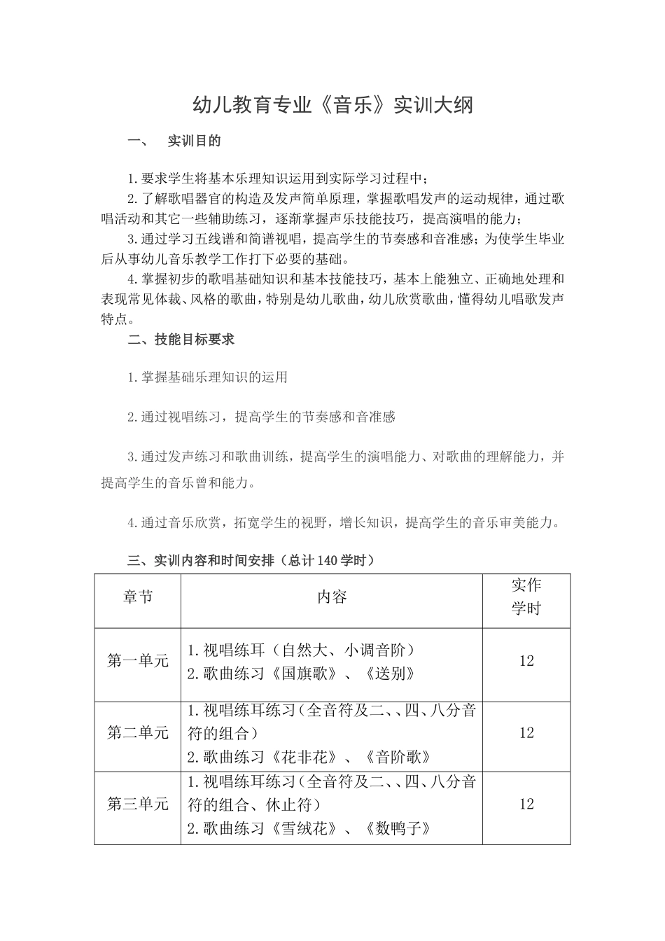 音乐实训大纲_第1页