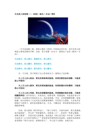 月光美人相思情