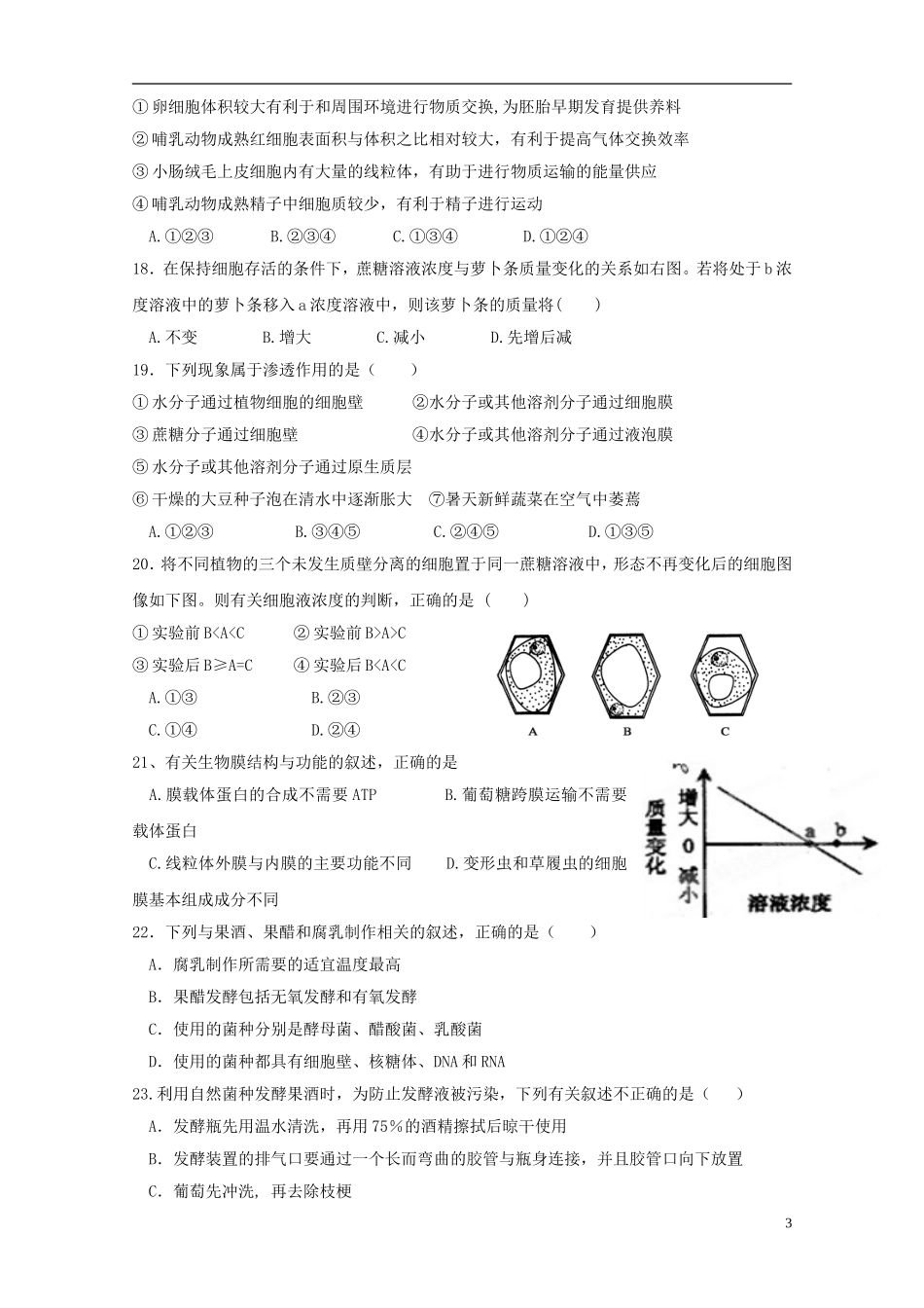 高一期期末模拟_第3页