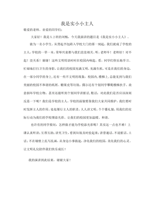 我是实小小主人