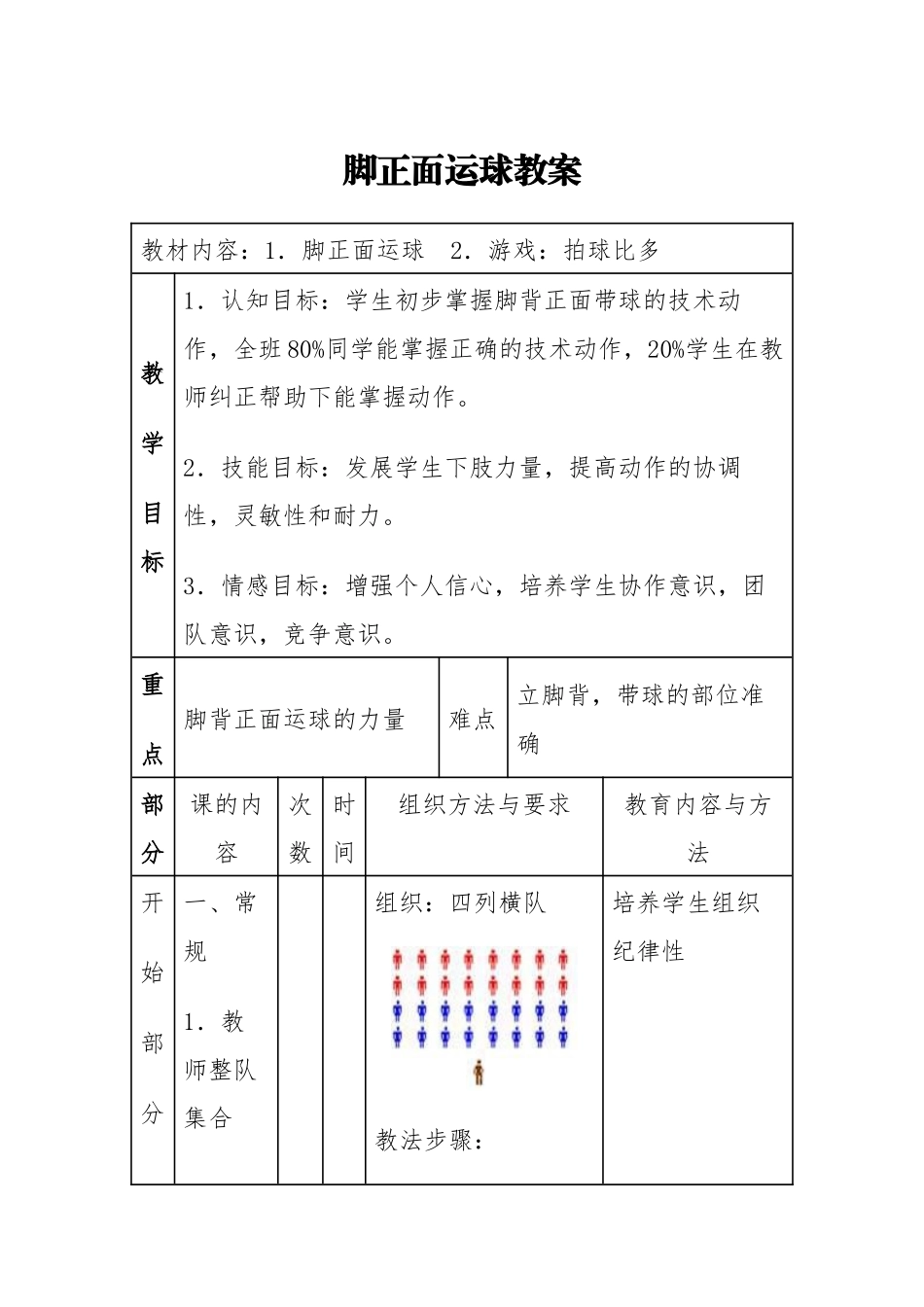 脚正面运球教案_第1页