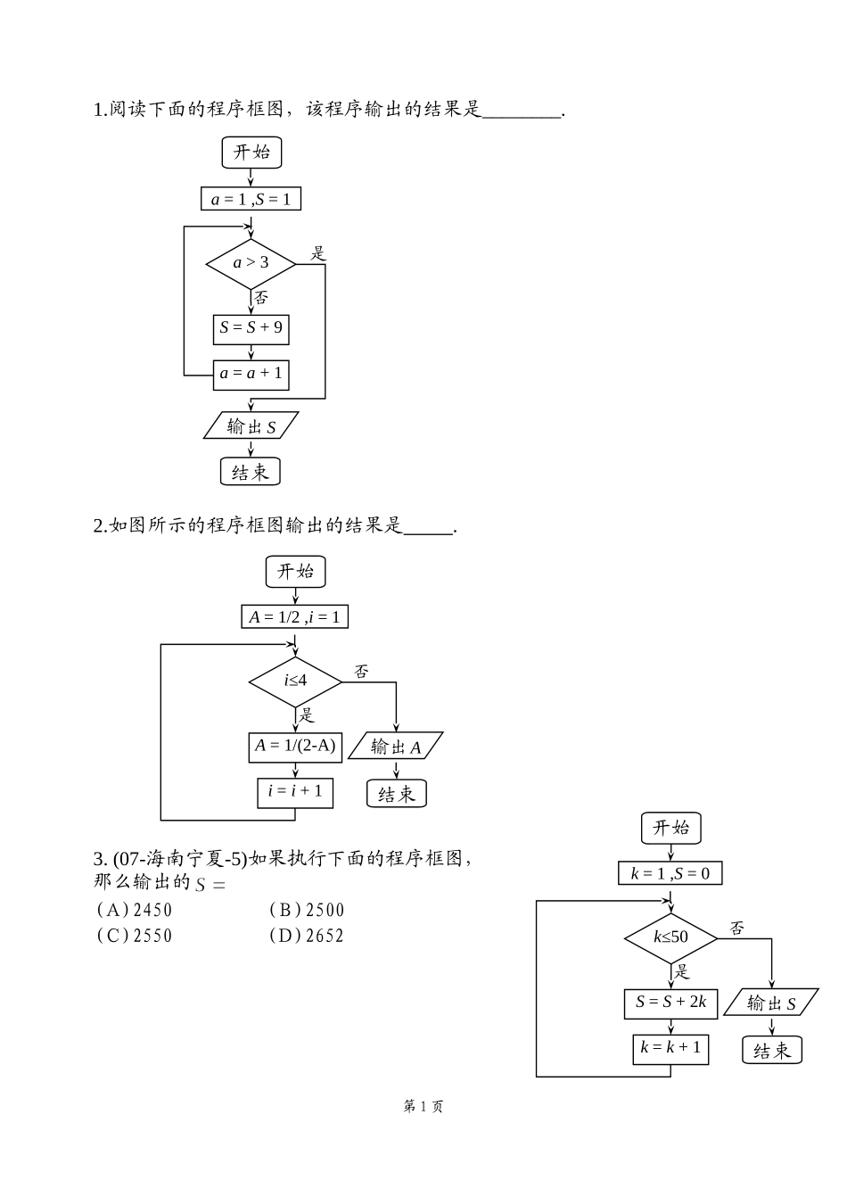 框图与算法语句_第1页