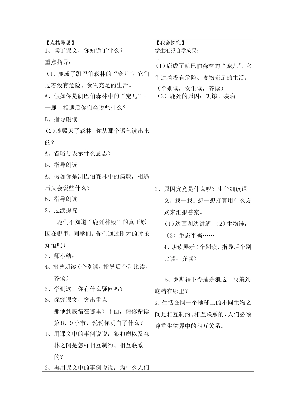 鹿和狼导学案_第2页