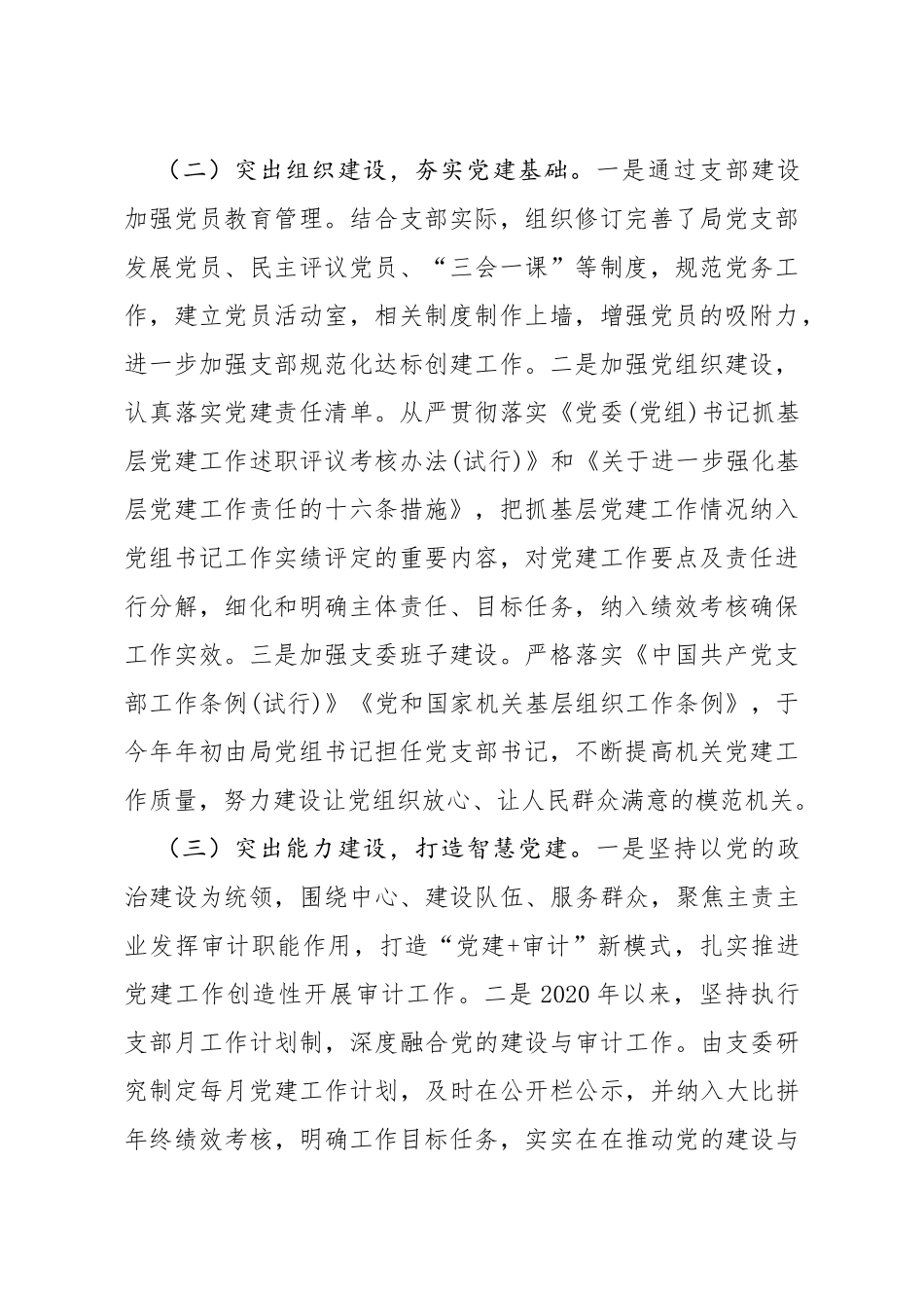 抓基层党建工作述职报告（审计）_第2页