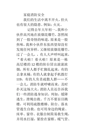 家庭消防安全