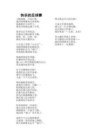 快乐的足球赛